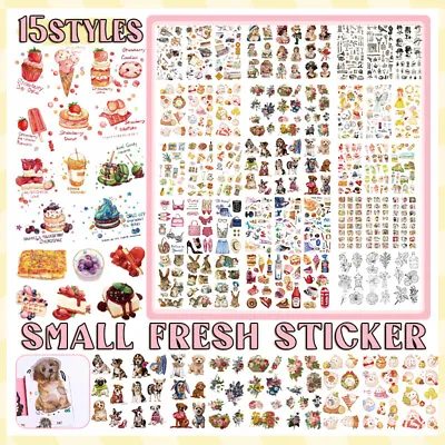 3 Sheets Paper Sticker Book Stationery Bullet Journal Japanese Style Gift Diary • $3.55