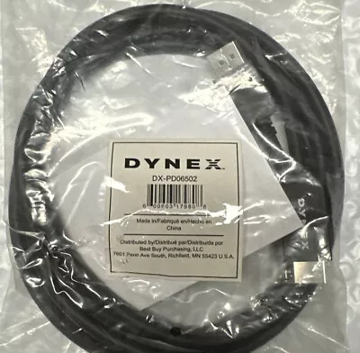 Dynex 6' DisplayPort To HDMI Cable - Black DX-PD06502 1920x1200 For PC Mac TV • $9.99