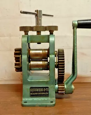 Great Working 70mm Gesswein G-70 Rolling Roll Mill From Jewelry Watch Shop Tatum • $499