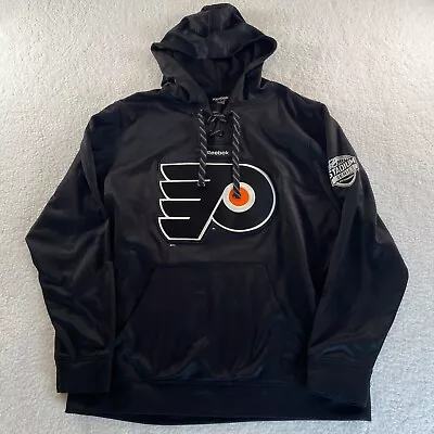 Philadelphia Flyers Hoodie Mens L Black Winter Classic 2017 Sweatshirt Reebok • $22.99