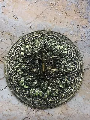 Green Man Incense Burner Wiccan Altar Ornament Pagan Sculpture • £16.95