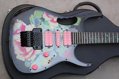 $260.82 • Buy New Style JEM 7V Electric Guitar Flowers Top Black Color Free Shipping