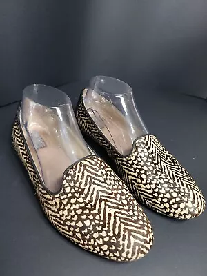 Adam Tucker Me Too Dyed Cow Calf Hair Slip On Ballet Flat Shoes 8M • $22.40