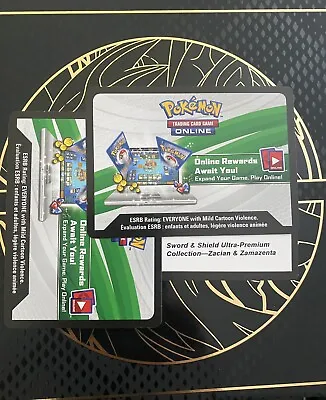 Pokemon Sword & Shield Ultra Premium Collection-Zacian & Zamazenta Code Card • $9.77