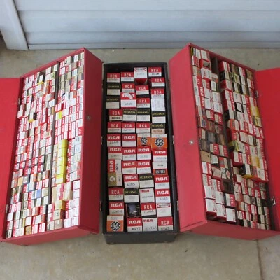 $350 • Buy Vintage Large Rca Tv Radio Repairman Case Loaded With 349 Vacuum Tubes