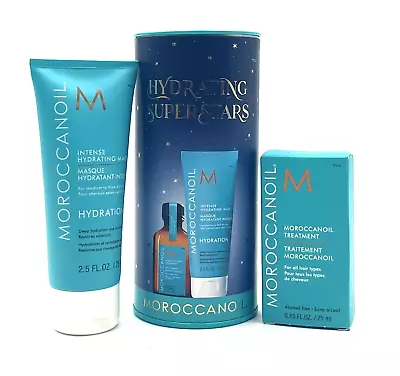 Moroccanoil Hydrating Superstars Oil Treatment 0.85 Oz & Intense Mask 2.5 Oz Duo • $26.73