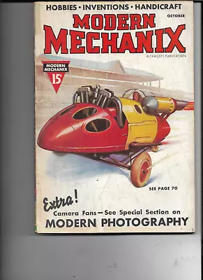 Modern Mechanix Hobbies And Inventions Magazine------october 1937 • $19.99