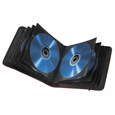 24 CD DVD Carry Case Disc Storage Holder CD Sleeve Wallet Ideal For In Car Red • £8.32