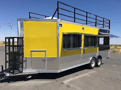 NEW 8.5 X 20 CONCESSION FOOD TRAILER TRUCK 6’ PORCH -Restaurant Catering-BBQ • $28960