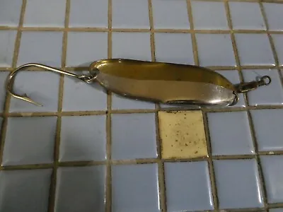 Vintage Trolling Spoon 1/4 Oz 3 Inches Half Bronze Half Silver Sz 5 Used • $3.99