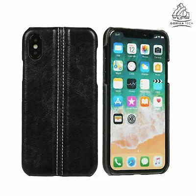 IPhone 8 7 6S+Plus SE 5S 5C Genuine Leather Hard Back Protective Case Card Cover • £1.49