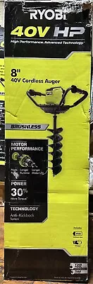 NEW RYOBI 40V HP Brushless Cordless Earth Auger With 8 In. Bit Battery & Charger • $384