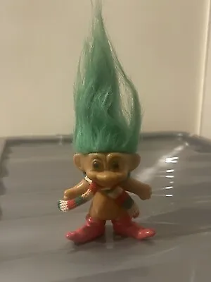 Vintage Russ Berrie Trolls Merry Little Trolls Christmas Elf 3” Tall Red Hair • $8.62