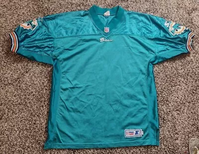 Vintage Miami Dolphins Game Nhl Pro Line Blank On Field Aqua Jersey! Size 52/xl • $52.50