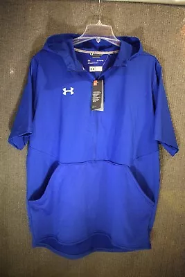 Under Armour Short Sleeve 1/2 Zip Performance Hoodie-Royal-Small-NWT $75 • $34.95