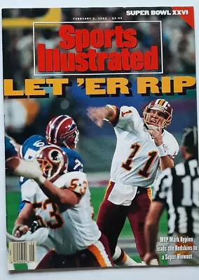 1992 Washington Redskins Super Bowl Mark Rypien 2/3 Sports Illustrated No Label • $12.95