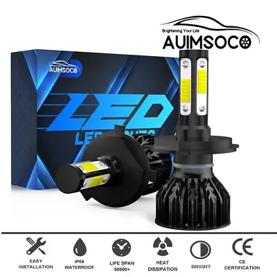 9003 H4 Front LED Headlight High Low Dual Beam Bulbs Conversion Kit Xenon White • $25.99