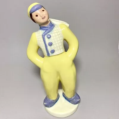 Vintage Hedi Schoop Hollywood Ca Signed Ceramic Dutch Boy In Yellow 11” Figurine • $6