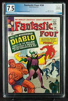 FANTASTIC FOUR #30 (Marvel 1964) PGX 7.5 VF- FIRST APPEARANCE DIABLO!!! +CGC!!! • $450
