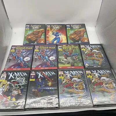 Marvel Animation Cartoons DVD Bundle X-Men Spider-man Fantastic Four X11 • £24.99