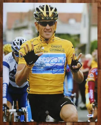 £448.27 • Buy Lance Armstrong SIGNED 16x20 Photo Tour De France Champ PSA/DNA AUTOGRAPHED RARE