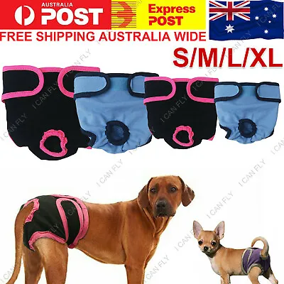 Female / Male Dog Puppy Nappy Diapers Belly Wrap Band Sanitary Underpants DF • $9.35