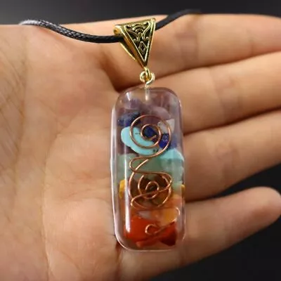 Orgone Reiki Healing Pendant Necklace 7 Chakra Stones EMF Protection Energy • $6.50