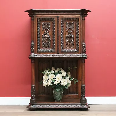 $2495 • Buy Antique French 19th Century Oak Gothic Revival, Sacrament Church Court Cabinet