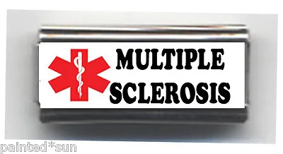 MS MULTIPLE SCLEROSIS Medical Alert 9mm Italian PHOTO Charm Link For Bracelets • $11.95