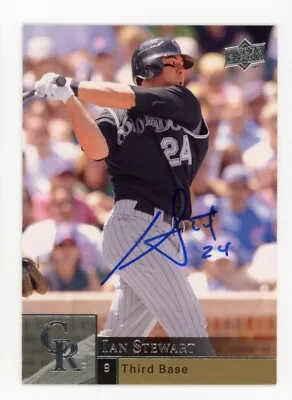 Signed Baseball Card Auto Colorado Rockies Ian Stewart Upper Deck Ud 2009 #629 • $5.95