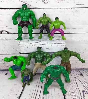 Marvel Hulk Figures Bundle Job Lot Of 8 Collectable Mixed Sizes (Used) • £27.99