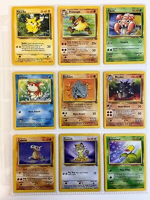 1999 Pokémon Binder Collection Page - 9 Vintage Cards From Jungle Set  • $0.99