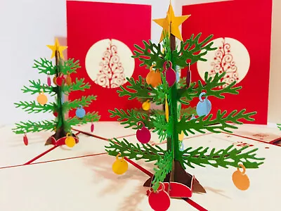 ORIGAMI POP CARDS - Traditional Christmas Tree 3D Pop Up Greeting Card  • $9.95