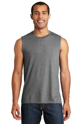 District DT6300 Mens V.I.T. Sleeveless Muscle Tee 4.3oz 100% Cotton Tank T Shirt • $10.39