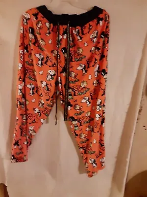 $7.99 • Buy Womens Peanuts Snoopy Pajama Pants Sleep Lounge Fleece Plus Size 3X (22W-24W)