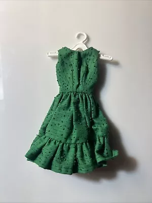 Vintage Barbie Doll Clone Blue Green Satin Dress Handmade Mommy Made Wow! • $12.55