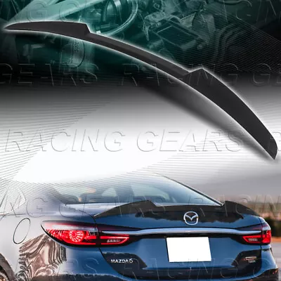 W-power Unpainted Black V-style Rear Trunk Spoiler Wing Fit 18-21 Mazda 6 Mazda6 • $67.95