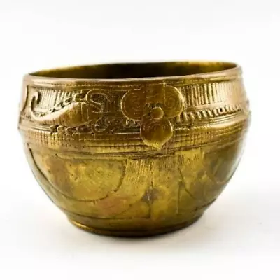 Antique West Africa African Or Middle Eastern Bronze Scorpion Engraved Bowl • $89.99