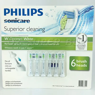 $66.05 • Buy 6Pack Philips Sonicare Diamond Clean Replacement Electric Toothbrush Heads White