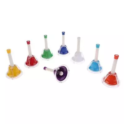 Hand Bell Set 8 Note Diatonic Metal Bells For Children Kids Musical Toy • $46.32