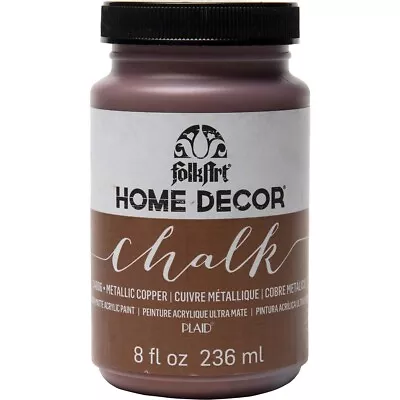 Folkart HOME DECOR CHALK Ultra Matte Chalk Acrylic Paint 8oz Wax And Varnish • £7.99