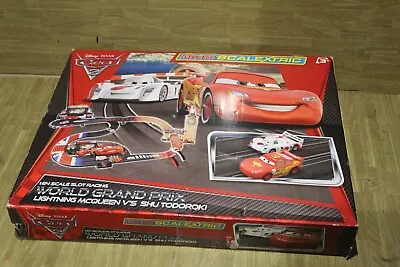 £24.99 • Buy SCALEXTRIC DISNEY CARS 2 WORLD GRAND PRIX SET LIGHTNING McQUEEN & SHU MICRO HORN