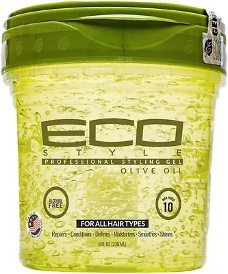 Ecostyle Olive Oil Styling Gel Green All Day Hold Alcohol Free Paraben Free • £5.62