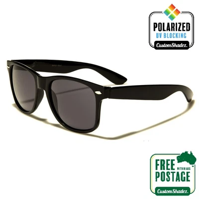 $9.95 • Buy Polarised Retro Sunglasses - Gloss Black Finish - Mens / Womens - Polarized Lens