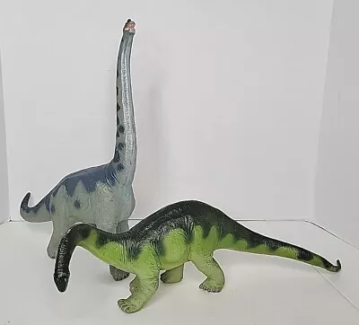 VTG Carnegie Dinosaur Lot Of 2 1988 Brachosaurus Apatosaurus Big Heavy Rare • $29.95