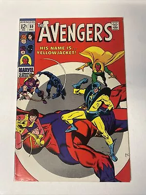 1968 MARVEL Comics AVENGERS #59 - Key 1st Appearance Of YELLOWJACKET Great Cond. • £97.31