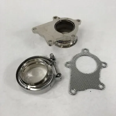 2.5  V-band Turbo Charger Flange Adapter To T3/T4 5-Bolt Adapter +Gasket+Clamp • $55.99