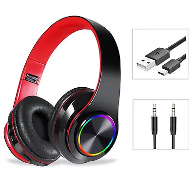 Wireless Bluetooth Headphones Super Bass Foldable Stereo Earphones Headsets Mic  • $14.95