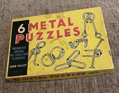 CHAD VALLEY  6 METAL PUZZLES 60s/70s With Instructions • £1.50