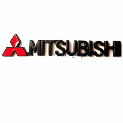 Black Red Rear Trunk Badge Emblem For Mitsubishi EVOLUTION MR LANCER RALLIART • $10.96